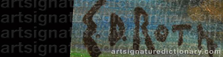 Authentic signature by Ernest David ROTH on  artwork