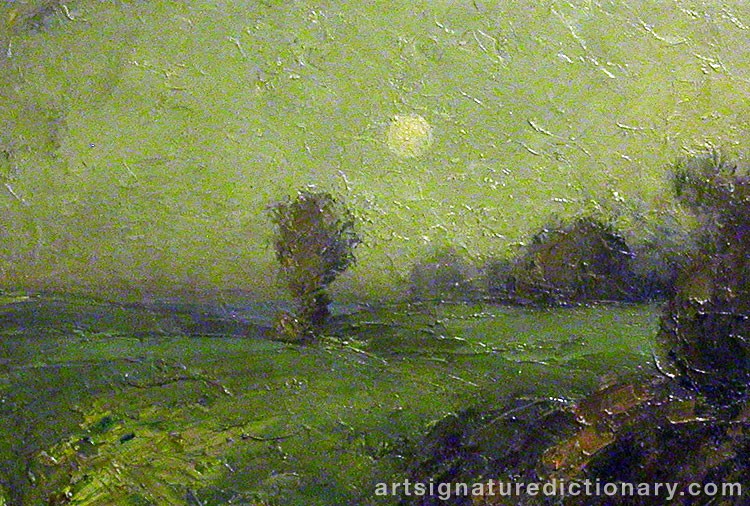 Close-up details showing Carl Fredrik HILL signature forgery characteristics