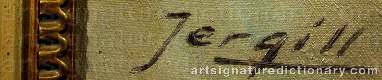 Authentic signature by Toralf ‘Torleif’ JERGILL on artwork