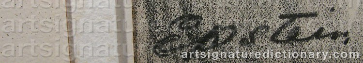 Authentic signature by Jacob EPSTEIN on  artwork