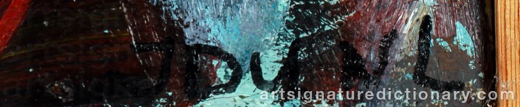 Authentic signature by Art School IDUN LOVÉN on Painting/Watercolour artwork