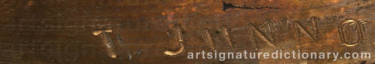 Authentic signature by Tapio JUNNO on  artwork