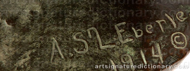 Authentic signature by Abastenia St. Leger EBERLE on  artwork