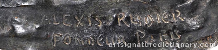 Authentic signature by Hubert YENCESSE on Sculpture artwork