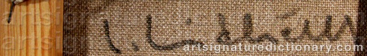 Authentic signature by Christer LIDHÄLL on  artwork