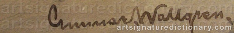 Signature by Gunnar WALLGREN