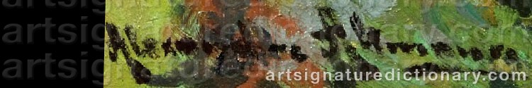 Authentic signature by Alexandre ALTMANN on artwork