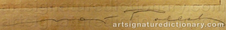 Authentic signature by Max POLLAK on artwork