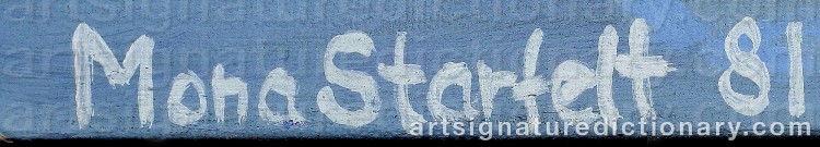 Authentic signature by Mona STARFELT on Painting/Watercolour artwork