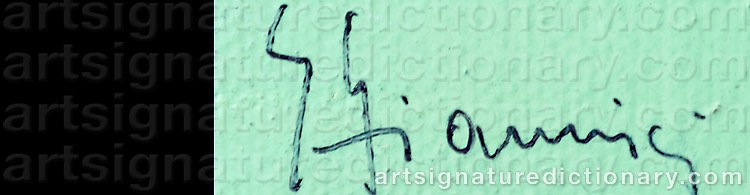 Authentic signature by Giovanni GIANNINI on  artwork