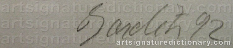 Authentic signature by Georg BASELITZ on artwork