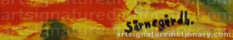 Authentic signature by Ulf SÄRNEGÅRDH on  artwork