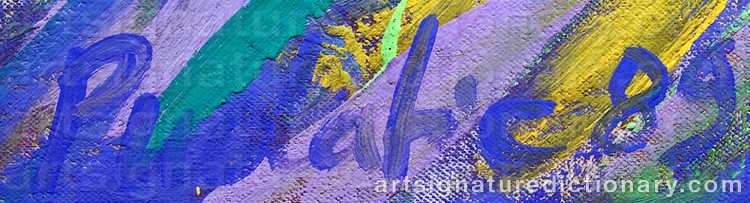 Authentic signature by Leena PUOLATIE on  artwork