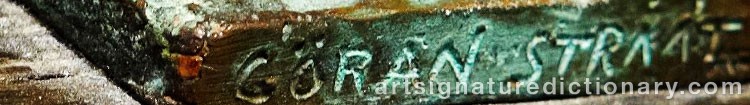 Authentic signature by Göran STRÅÅT on Sculpture artwork