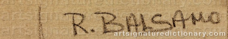 Authentic signature by Renato BALSAMO on artwork