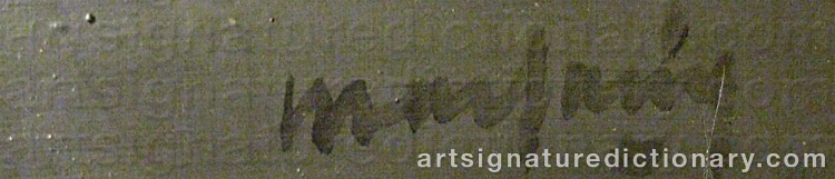 Authentic signature by Andre MARFAING on  artwork