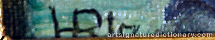 Authentic signature by Hildegard BERENCREUTZ on  artwork