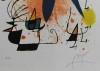 Close-up details showing Joan MIRO signature forgery characteristics