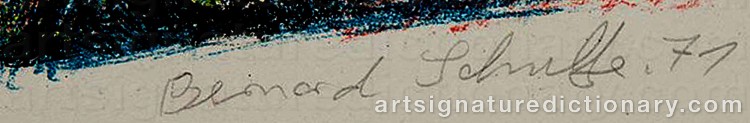 Signature by Bernhard SCHULTZE