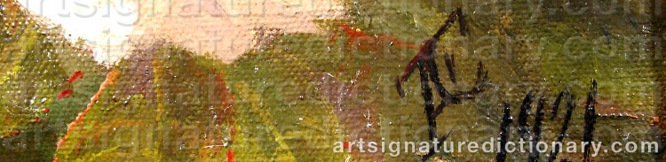 Authentic signature by Anthonie CHRISTENSEN on  artwork