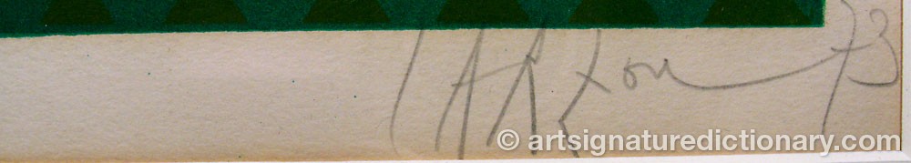Authentic signature by Jean CARZOU on artwork