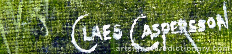 Authentic signature by Claes CASPERSSON on Painting/Watercolour artwork