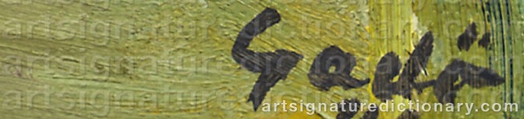 Signature by Bertil GADÖ