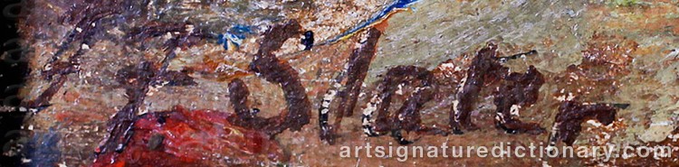Authentic signature by John Falconar SLATER on Painting/Watercolour artwork
