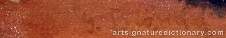 Authentic signature by Gunnlaugur BLÖNDAL on  artwork