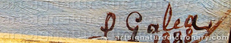 Authentic signature by Luigi Maria GALEA on  artwork