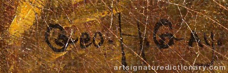 Authentic signature by George Howell GAY on Painting/Watercolour artwork