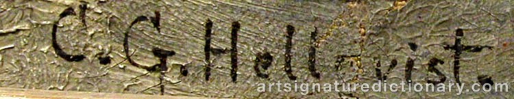 Signature by Carl Gustaf HELLQVIST