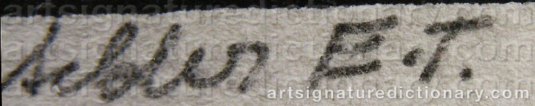 Authentic signature by Björn SELDER on  artwork