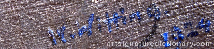 Authentic signature by Walter Günther J. WITTING on Painting/Watercolour artwork