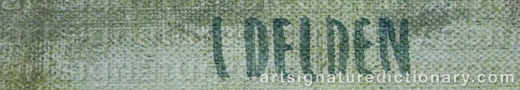 Authentic signature by Carl DELDEN on artwork