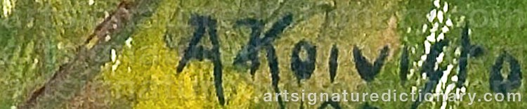 Signature by Aukusti KOIVISTO