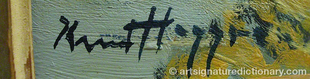 Authentic signature by Knut HAGGREN on  artwork