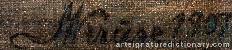 Authentic signature by Niels KRUSE on  artwork