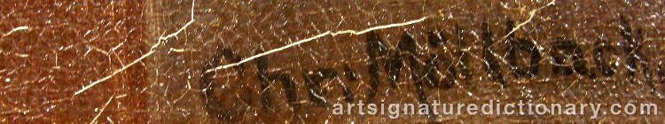 Authentic signature by Christian MØLLBACK on  artwork