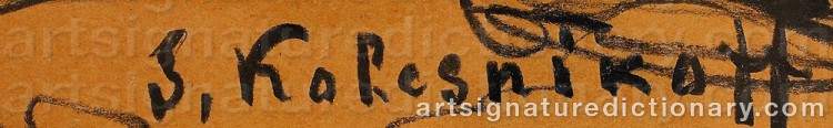 Signature by Stepan Fedorovich KOLESNIKOFF