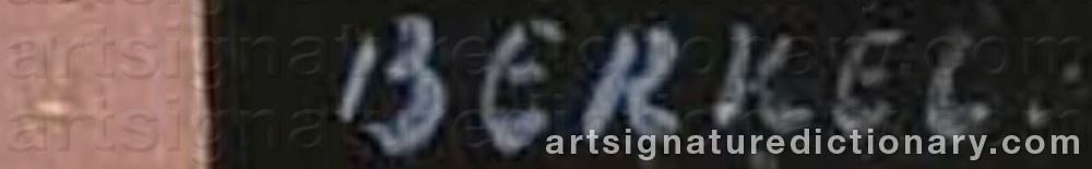 Authentic signature by Sabri BERKEL on  artwork