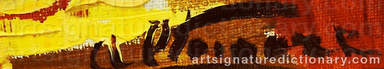 Authentic signature by Aldo ALTOMARE on  artwork