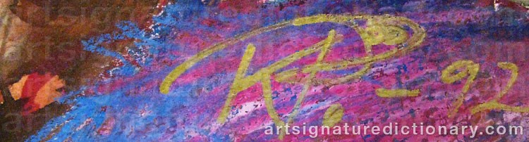 Authentic signature by Kerstin PETTERSSON on  artwork