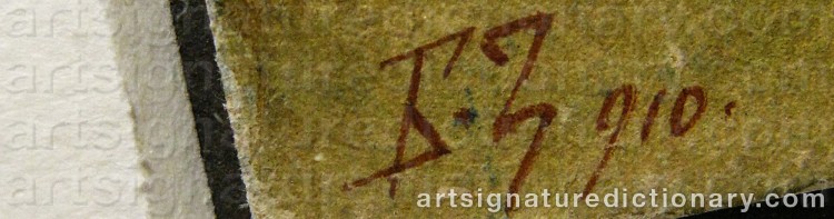 Authentic signature by Boris Vasilievich ZVORYKIN on artwork