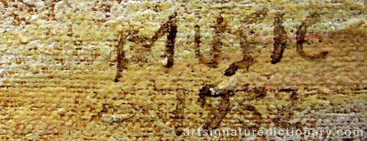 Forged signature of Zoran Antonio MUSIC