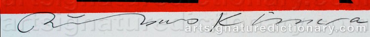 Authentic signature by Risaburo KIMURA on artwork