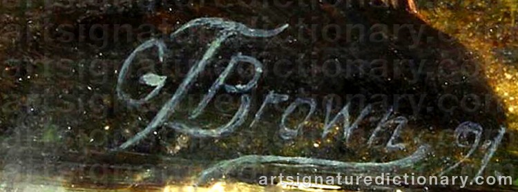 Authentic signature by Grafton Tyler BROWN on Painting/Watercolour artwork
