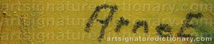 Authentic signature by Arne ‘Arne E’ ERIKSSON on artwork