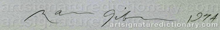 Authentic signature by Ralph GIBSON on artwork
