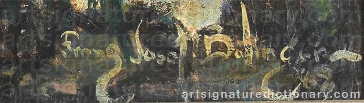 Authentic signature by Franz Josef BOLINGER on  artwork